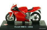 Macheta motocicleta Ducati 998 S 2002 replica metal die-cast 1:24