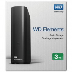 Hdd extern wd 3tb elements 3.5 usb3.0 negru foto