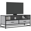 VidaXL Dulap TV, gri sonoma, 100x34,5x40 cm, lemn prelucrat și metal