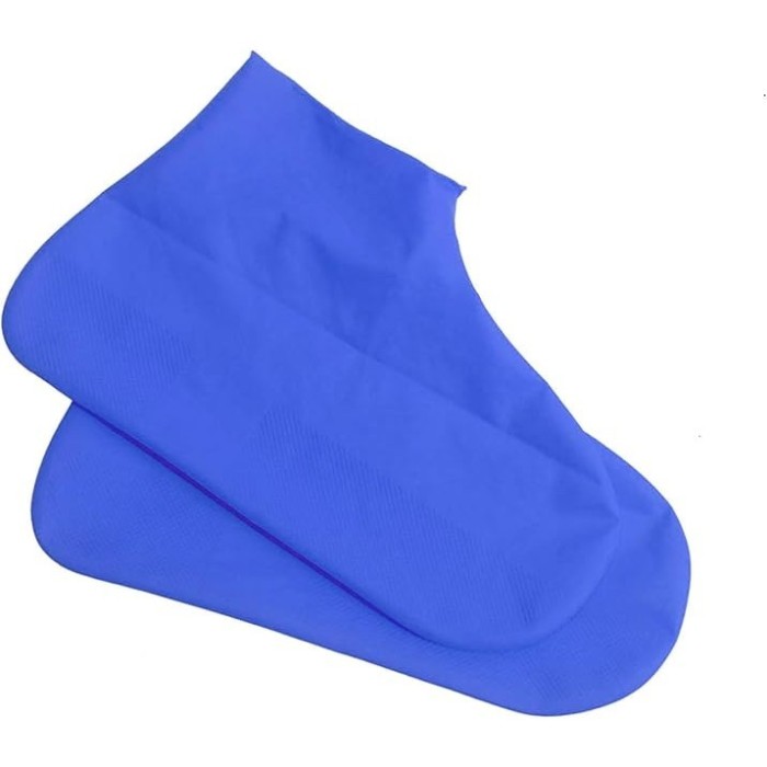 Husa incaltaminte, flippy, impermeabila, antiderapanta, din latex, 13 x 13 x 2 cm, marime m 34-40 cm, albastru