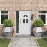 vidaXL Jardinieră 2 pcs Argintiu 100 x 100 x 80 cm Oțel Galvanizat 884035