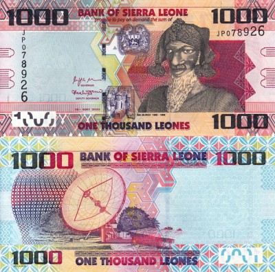 SIERRA LEONE 1.000 leones 2020 UNC!!! foto