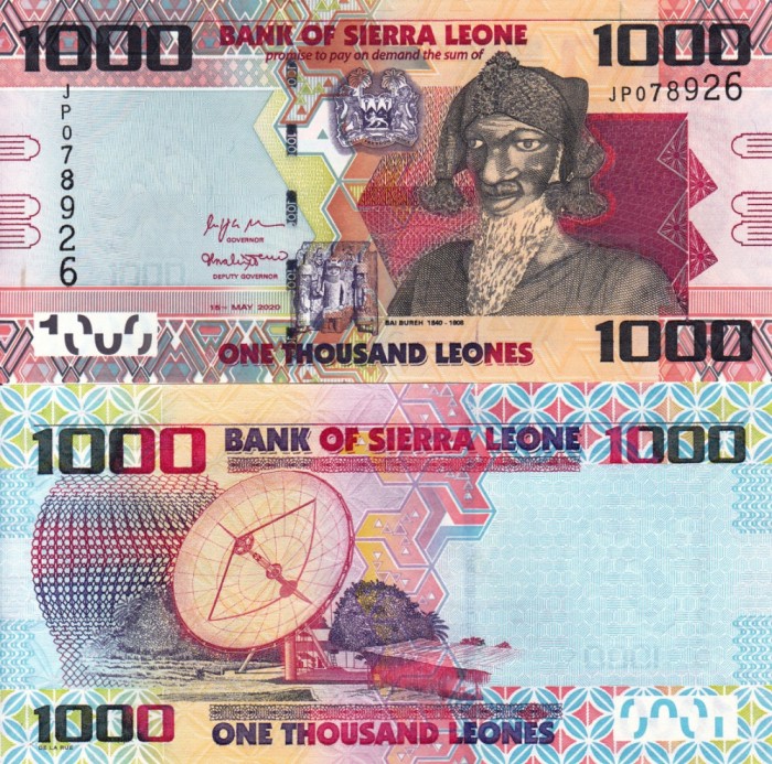 SIERRA LEONE 1.000 leones 2020 UNC!!!