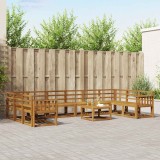 vidaXL Set de canapele de exterior 11 pcs natural Lemn Solid de Acacia 3367082