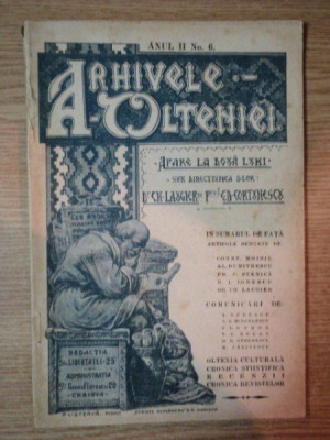 ARHIVELE OLTENIEI, ANUL II, NR. 6 MARTIE -APRILIE 1923 foto