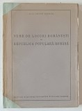 NUME DE LOCURI ROMANESTI IN REPUBLICA POPULARA ROMANA de ACAD. IORGU IORDAN , VOLUMUL I , 1952, PREZINTA PETE SI SUBLINIERI