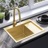 Chiuvetă inox Fin BRUSH GOLD