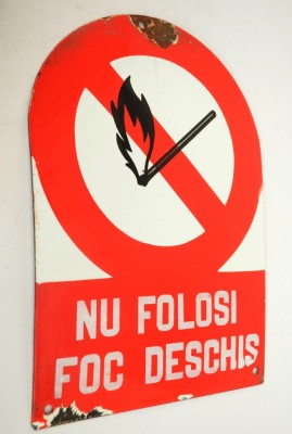 Avertisment tabla email (8) PROTECTIA MUNCII Nu folosi foc deschis RSR foto