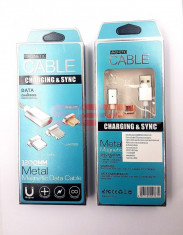 Cablu date si incarcare usb magnetic micro-usb foto