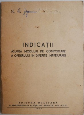 Indicatii asupra modului de comportare a ofiterului in diferite imprejurari foto