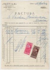 Romania, Textila, Factura (I), Craiova, 1930 foto