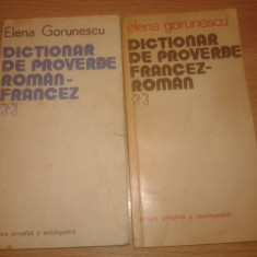 Dictionar de proverbe roman-francez + francez-roman -Elena Gorunescu (1978, 1975