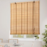 Rulou din bambus natural din lemn de bambus pentru casă, balcon, protecție &icirc;mpotriva intimității și a soarelui, pentru decorarea casei (maro deschis,