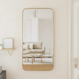 Oglinda de perete, auriu, 40x80 cm, dreptunghiulara GartenMobel Dekor, vidaXL