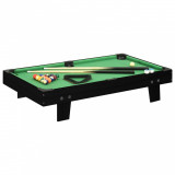 Gossi mini masa de biliard, 3 picioare, negru &amp; verde 92 x 52 x 19 cm
