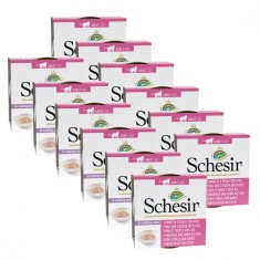 Schesir cat ton ?i pui cu orez in suc propriu 12 x 85 g foto