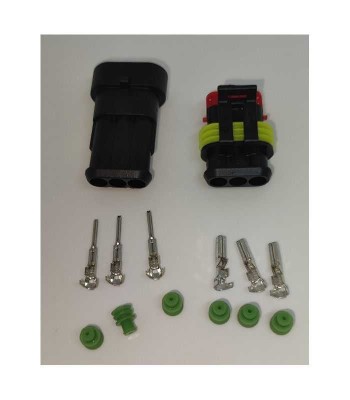 Set conectori cablu Superseal 1.5 tata-mama mufa 3 pin +6 pini foto