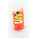 Set 100 buc colier cablu 140x3.6mm din plastic portocaliu Cobra 9137