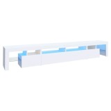 Cumpara ieftin Comoda TV cu lumini LED, alb, 260x36,5x40cm