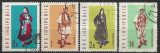 B0338 - Albania 1962 - Costume 4v.serie completa stampilata, Stampilat