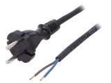 Cablu de alimentare 2x1mm2 CEE 7/17, 16A, 1.5m, negru