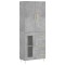 Dulap inalt, gri beton, 69,5x34x180, lemn compozit