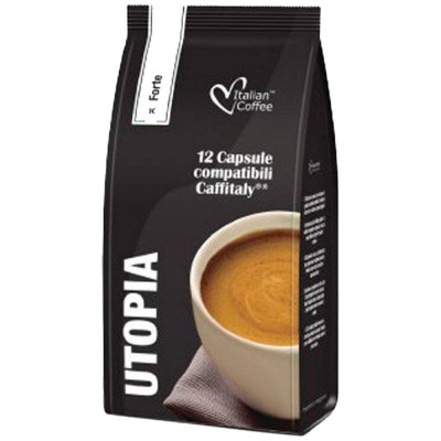 Cafea Utopia, 12 capsule compatibile Cafissimo/Caffitaly/Beanz, Italian Coffee foto