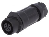 Mufă Circulară 3-PIN Aurită 12mm 5A