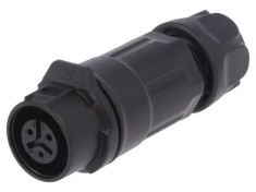 Mufă Circulară 3-PIN Aurită 12mm 5A
