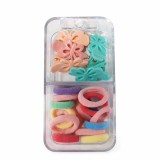 Cumpara ieftin Set accesorii par 18 elastice 1.5 cm si 5 cleme model fluturas 3 cm, multicolor