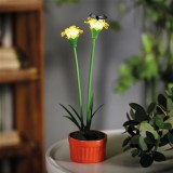Lampă Solară Floare LED Alb Cald, 32cm, Galbenă, Grădină, Exterior, Decorativă, Autonomie 8h, Impermeabilă IP44
