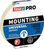 Tesa Mounting PRO Universal, bandă de montaj, adezivă, dublă față, 19 mm, L-5 m