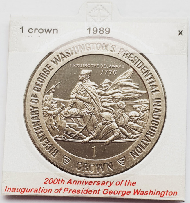 1863 Insula Man 1 crown 1989 Washington crossing the Delaware km 246