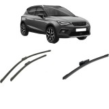 Cumpara ieftin Set 3 stergatoare SEAT ARONA (KJ7, KJP) din 2017-2020, pentru parbriz si luneta fata si spate auto, Bosch Aerotwin-Aerotwin, din cauciuc siliconat rez