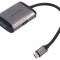Hub USB HDMI soclu,USB A soclu,USB C soclu,USB C mufă,VGA - Hub USB multiport 5-in-1