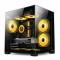 Carcasa Pro Gaming Ambra Black, Cube Tower, M-ATX, fara sursa, 5x ARGB FAN,
