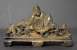 Statueta Asia sculptata in steatit / soapstone - inceput de secol XX