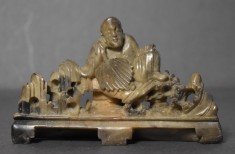 Statueta Asia sculptata in steatit / soapstone - inceput de secol XX