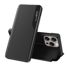 Husa iPhone 15 Pro Eco Leather View flip tip carte, negru foto