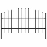 vidaXL Gard de grădină Woerden cu v&acirc;rf tip suliță din oțel 170x100 cm negru 144941