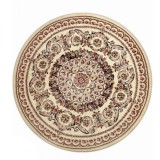 Covor Rotund Model Lotos 539-100, Marime 100 x 100 cm, Bej, Crem, Inaltime Fir 8 mm, Antialergic, Polipropilena, Living, Dormitor, Sufragerie, Birou