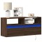 Gossi comoda tv de perete cu lumini led, stejar maro, 100x31x45 cm