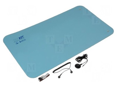 Kit Protecție Antistatică Masă ESD 1.2m x 0.6m Albastru foto