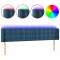 Tablie de pat cu LED, albastru inchis, 163x16x78/88 cm, catifea