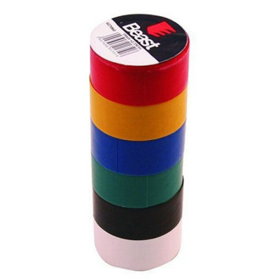 Benzi izolatoare multicolor 19x0.13mm / 2.5m, 6/set foto
