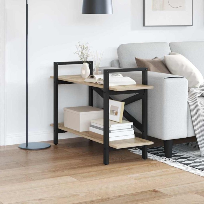 vidaXL Raft pentru cărți Stejar Sonoma 100 x 33,5 x 64 cm 883953