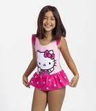 Costum de Baie &Icirc;ntreg pentru Copii cu Fustiță Hello Kitty 3-7 Ani (set 5 buc.)