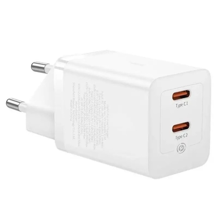 Incarcator retea 100-240V - 2x USB Type-C GAN5 QC 40W BASEUS P10110804217
