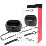 Darkness Bondage-Darkness Guler Postural Negru cu Lanț-PVC