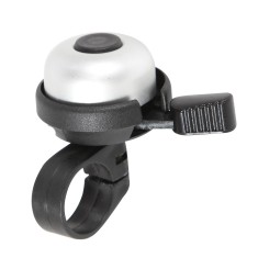 Claxon bicicleta, minisonerie, Ding Dong, metal, gri, 7 cm